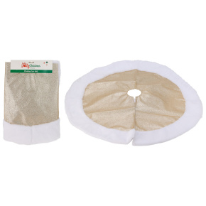 Sukňa pod vianočný stromček, priemer 90 cm - zlatá šampaň metalická Sukňa pod vianočný stromček, priemer 90 cm - zlatá šampaň metalická