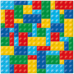 Obrúsky PAW L 33x33cm Colorful Bricks