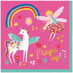 Obrúsky PAW L 33x33cm Fairy Unicorn