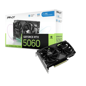 PNY VGA NVIDIA GeForce RTX 5060 Dual Fan 8GB, RTX 5060, 8GB GDDR7, 3xDP, 1xHDMI PNY VGA NVIDIA GeForce RTX 5060 Dual Fan 8GB, RTX 5060, 8GB GDDR7, 3xDP, 1xHDMI