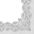 Obrúsky PAW L 33x33cm Royal Lace Frame Silver