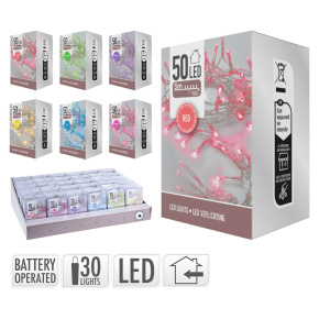 Svetelná reťaz 50 LED dĺžka 5 m (6 farieb) Svetelná reťaz 50 LED dĺžka 5 m (6 farieb)