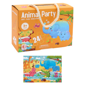 Puzzle detské 44 x 31 cm (24 ks) - Animal Party Puzzle detské 44 x 31 cm (24 ks) - Animal Party
