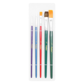 Sada štetcov Foska Color 5 ks, guľaté č. 2 a 4 + ploché č. 1/4, 1/2, 1/2