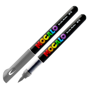 Popisovač M&G MOCALO Acrylic Marker, štetcový hrot - Dark Grey 912 Popisovač M&G MOCALO Acrylic Marker, štetcový hrot - Dark Grey 912