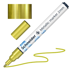 Popisovač Schneider Paint-It 011 hrot 2 mm - metalická žltá