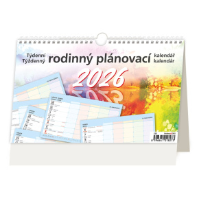 Stolový kalendár 2026 týždenný rodinný plánovací kalendár