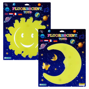 Samolepky fluorescenčné - Slnko /Mesiac (3 farby) Samolepky fluorescenčné - Slnko /Mesiac (3 farby)
