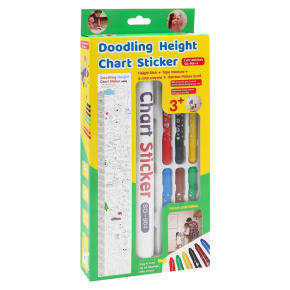 Kreatívna sada so samolepkami a voskovkami na vymaľovanie "Doodling Height Chart Sticker" Kreatívna sada so samolepkami a voskovkami na vymaľovanie "Doodling Height Chart Sticker"