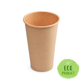 Papierový pohár kraft O90mm 510ml `XL: 0,4L/16oz` [50 ks]