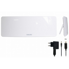 EVOLVEO Xany 1, 230/5V, aktivní pokojová anténa DAB+/DVB-T2,  filtr LTE,4G,5G