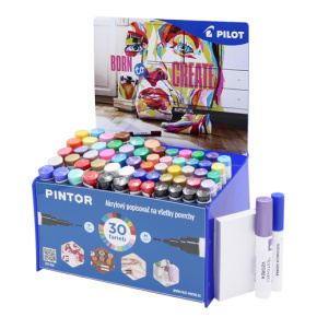 Prezentačný stojan PILOT Pintor 24 farieb, 2 šírky stopy - naplnený 60 ks Prezentačný stojan PILOT Pintor 24 farieb, 2 šírky stopy - naplnený 60 ks