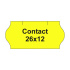 Etikety cen. CONTACT 26x12 oblé - 1500 etikiet/kotúčik, žlté