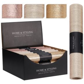 Organza 28x200 cm - lurexová látka (mix zlatých farieb)