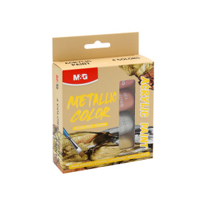 Farby akrylové M&G 22 ml Metallic - sada 4 ks