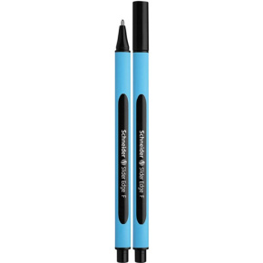 Guľôčkové pero, 0,3 mm, s uzáverom, SCHNEIDER "Slider Edge F", čierne