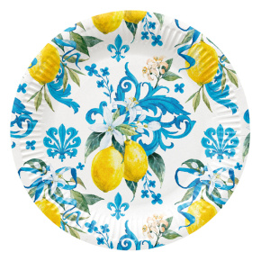 Papierový tanier PAW Eco 23 cm Sicilian Floral Whimsy / 8 ks