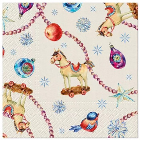 Obrúsky PAW L 33x33cm Horses And Baubles Obrúsky PAW L 33x33cm Horses And Baubles
