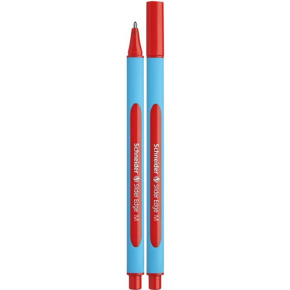 Guľôčkové pero, 0,5 mm, s uzáverom, Schneider "Slider Edge M", červené
