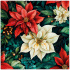 Obrúsky PAW L 33x33cm Poinsettia On Black