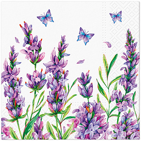 Obrúsky TaT 33x33cm Lavender Butterfly - motýľ