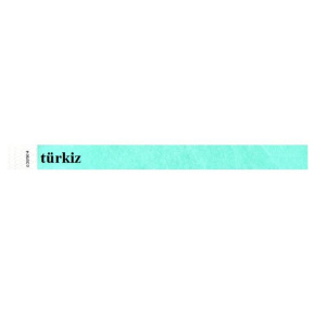 Identifikačný náramok, 3/4", Tyvek, tyrkysový, 100 ks