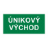 Informačná samolepka Únikový východ (16x8 cm)