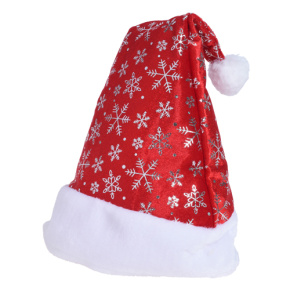 Čapica - Santa Claus so snehovými vločkami 45 cm, 1ks