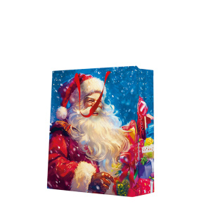 Darčeková taška vianočná 26,5x13x33,5 cm Santa Claus with gift boxes Darčeková taška vianočná 26,5x13x33,5 cm Santa Claus with gift boxes
