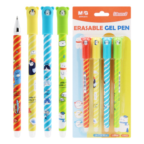 Pero gélové /gumovacie M&G iErase S Arctic Adventure 0,5 mm (sada 4 ks) - modrá náplň Pero gélové /gumovacie M&G iErase S Arctic Adventure 0,5 mm (sada 4 ks) - modrá náplň