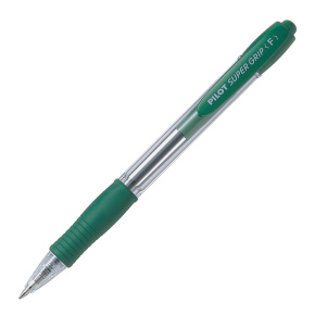 Pero guľôčkové PILOT Super Grip 0,7 mm - zelená náplň