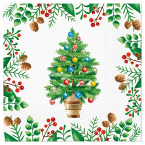 Obrúsky TaT 33x33cm Decorated Tree Obrúsky TaT 33x33cm Decorated Tree