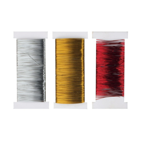 Viazacie drôtiky - mix farieb 0,4 mm x 10 m, sada 3 ks Viazacie drôtiky - mix farieb 0,4 mm x 10 m, sada 3 ks