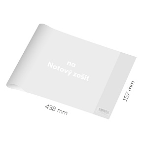 Obal na notový zošit PVC 432x157 mm, hrubý 120 mic /transparentný, 1 ks Obal na notový zošit PVC 432x157 mm, hrubý 120 mic /transparentný, 1 ks