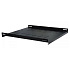XtendLan 19" police s perforací pro rozvaděče ECO 1U/550mm, nosnost 50kg, černá
