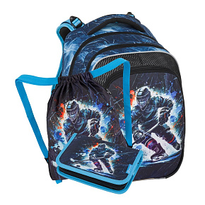 Školský batoh (3-dielny set) BagMaster Beta 26 D - Hokej Školský batoh (3-dielny set) BagMaster Beta 26 D - Hokej