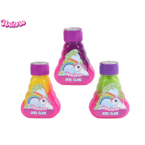 Unicorn lajno jednorožca 10,5cm s dúhovým slizom 140g 3farby 12ks V DBX