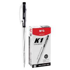 Pero guľôčkové M&G K1 (0,5 mm) - čierna náplň