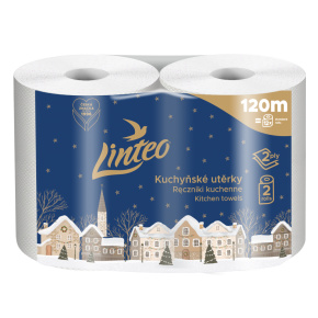 Kuchynské utierky Linteo Vianoce DEŇ & NOC 2 rolky (2 vrstvové) biele Kuchynské utierky Linteo Vianoce DEŇ & NOC 2 rolky (2 vrstvové) biele