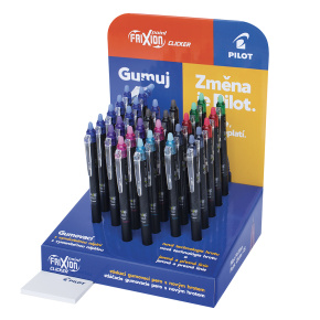 Prezentačný stojan Roller gumovací PILOT FriXion Point Clicker 0,5 mm, 30 ks