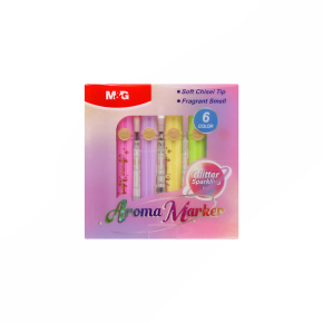 Zvýrazňovač M&G Aroma Marker Glitter (sada 6 farieb) Zvýrazňovač M&G Aroma Marker Glitter (sada 6 farieb)