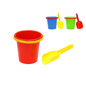 Sada na piesok vedierko 14cm a lopatka 3farby 10m + Sada na piesok vedierko 14cm a lopatka 3farby 10m +